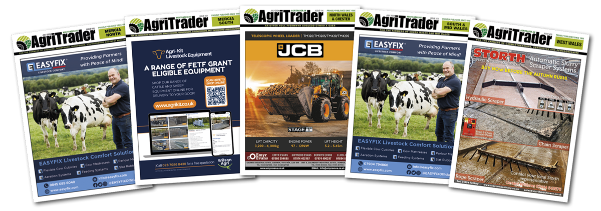 Agri Trader magazine covers for our 5 issues